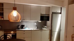 Apartment, 1 Queen Bed | Private kitchen | Fridge, microwave, oven, stovetop - Two Room Apartment in Sundbyberg Stockholm (Sundbyberg)