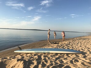 Sun-loungers, beach towels