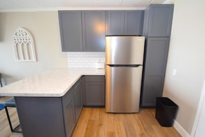Studio | Private kitchen | Fridge, oven, coffee/tea maker, toaster - Westward Ho 408 Condo by RedAwning (Ocean City)