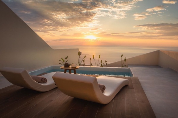 Suite Junior, piscina privata, vista mare | Terrazza/patio