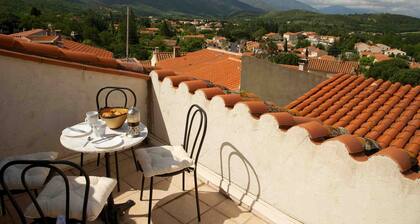 Cosy village house with amazing views of Mount Canigou.