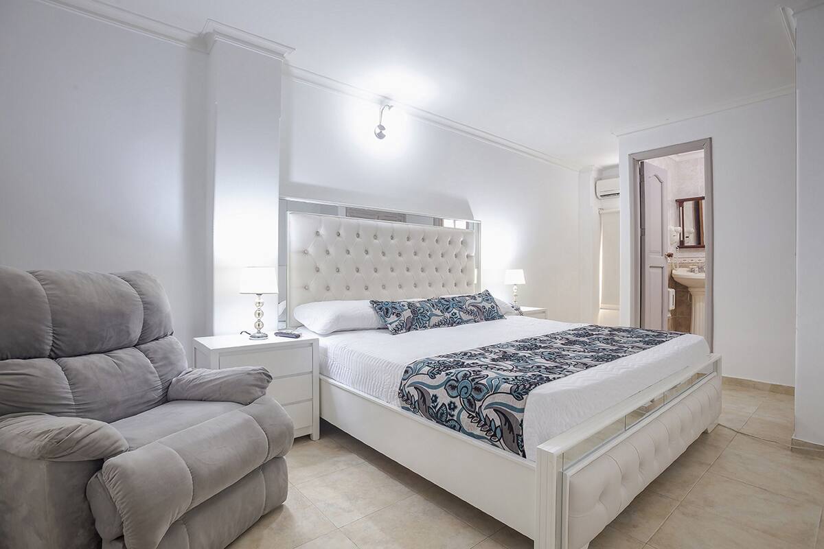 Desk, free WiFi, bed sheets