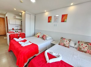 Apartamento superior | 1 quarto, roupas de cama antialérgicas, cortinas blackout