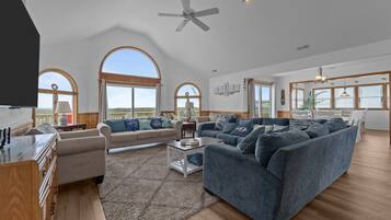 Smart TV, DVD player, books