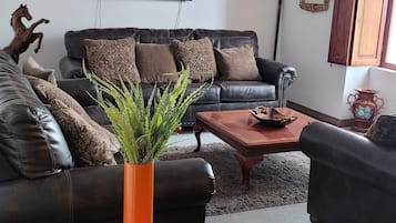 32-inch flat-screen TV with cable channels, TV