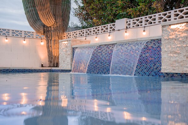 Outdoor pool, a heated pool