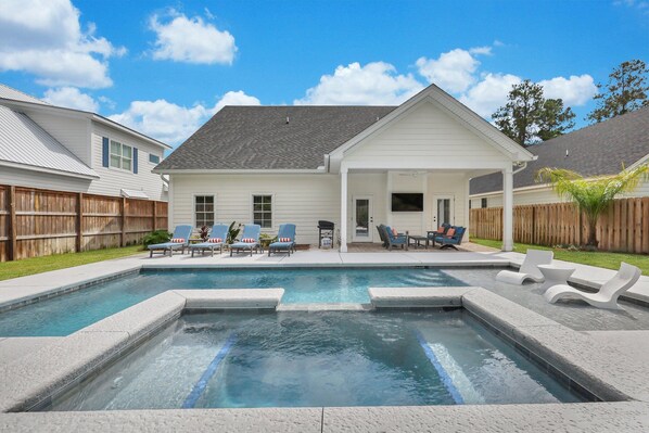 A heated pool