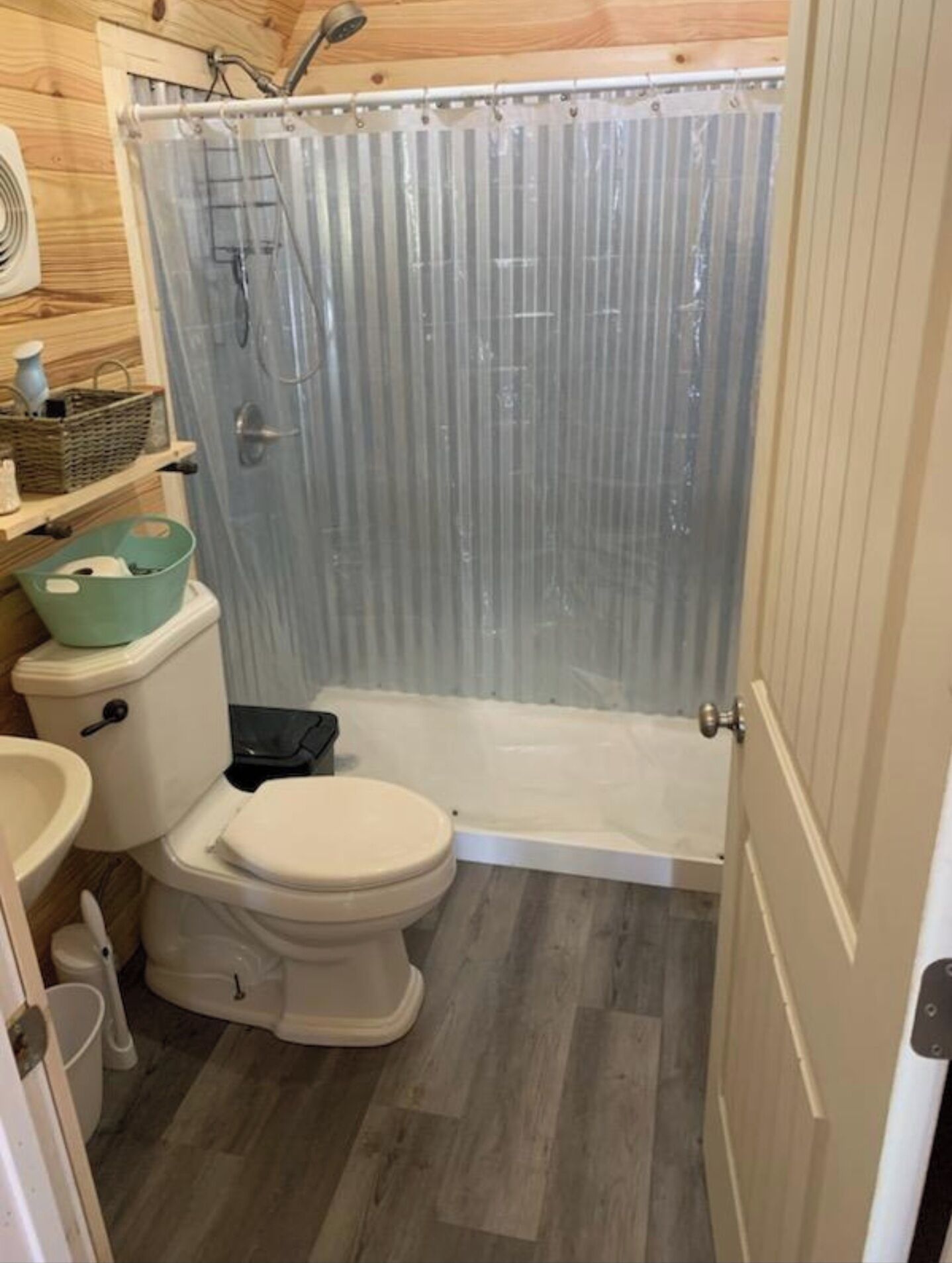 Shower, toilet paper