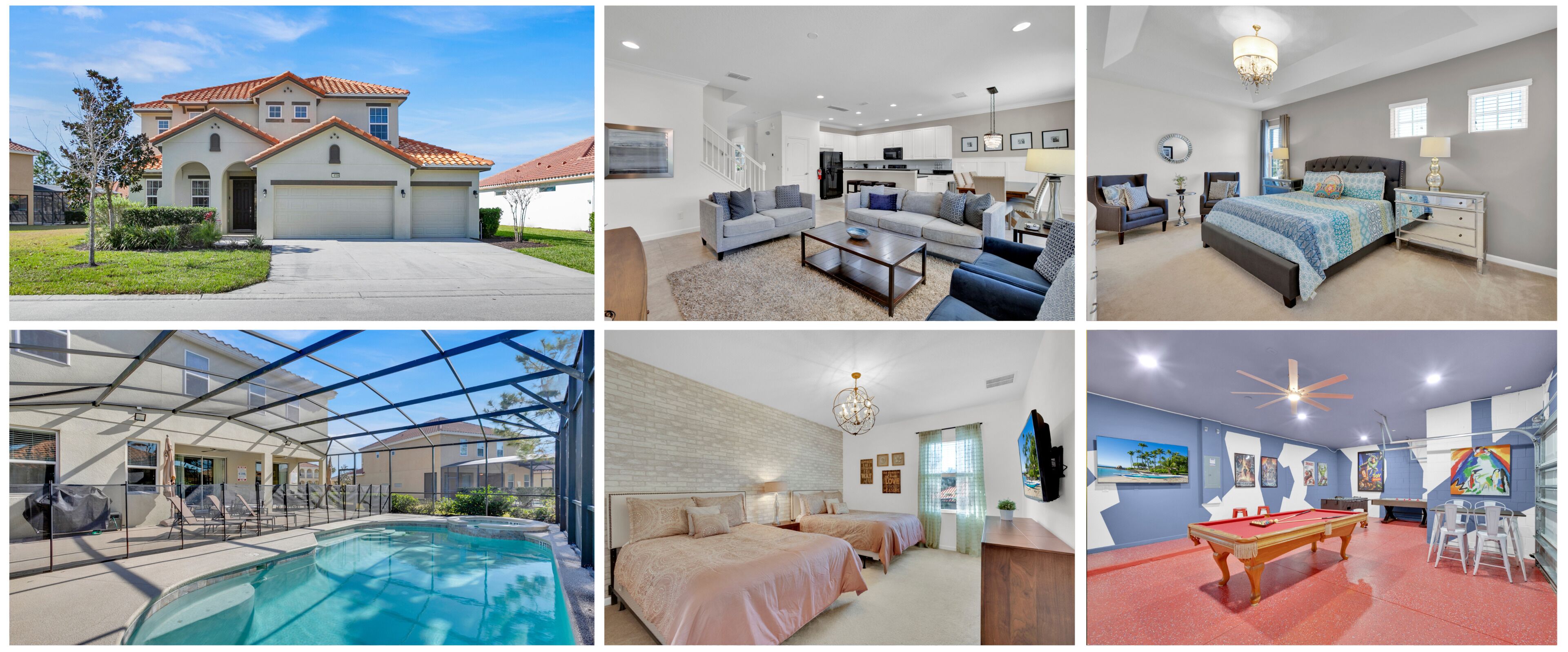 🌟 Modern 6BR Villa with Private Pool & Spa near Disney! 🏊‍♂️✨