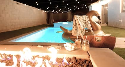 Indio Oasis with pool, jacuzzi, gazebo , grill, fire pit and a game room