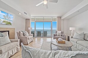 TV - Hot Tub & Grill on Private Balcony | Luxury Beachfront Condo | My Beach Getaways (Orange Beach)