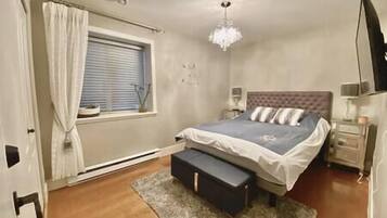 2 bedrooms, in-room safe, iron/ironing board, WiFi