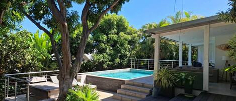 A heated pool