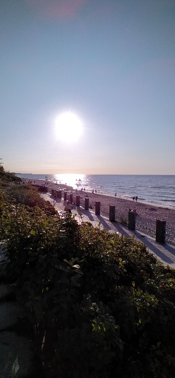 Beach nearby, sun-loungers