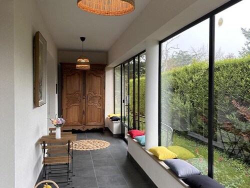 Renovated pavilion with garden, near village