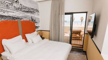 Exclusive Double or Twin Room, Terrace, Sea View | Egyptian cotton sheets, premium bedding, minibar, desk