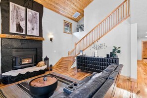 Smart TV, fireplace, video games