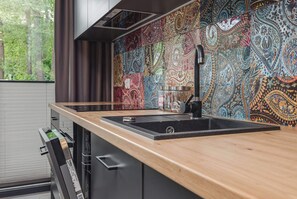 Fridge, oven, stovetop, dishwasher