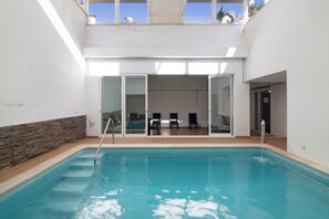 Indoor pool, a heated pool - Apartment "Maré Cheia SL015" with Shared Pool & Wi-Fi (Santa Luzia)