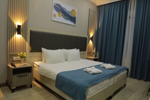 In-room safe, individually furnished, desk, laptop workspace - Human Hotel (Tashkent)