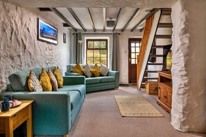 Smart TV, fireplace