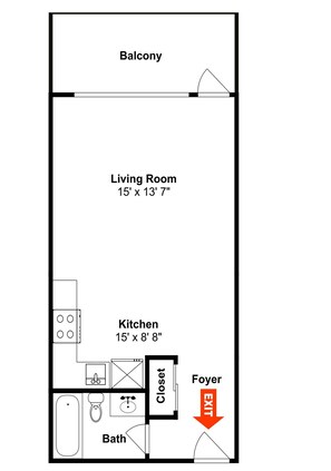Floor plan - Continental #503 | Private Balcony and Gulf Side Pool (Panama City Beach)