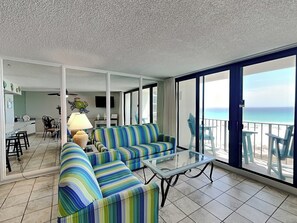 TV - Edgewater Tower II #305 | Gulf Front + Resort Amenities (Panama City Beach)