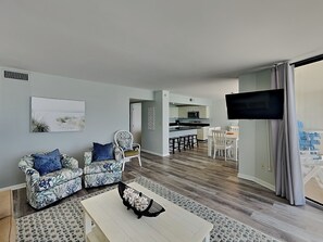 TV - Edgewater Tower II #606 | Beachfront Views + Amenities! (Panama City Beach)