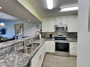 Fridge, microwave, oven, stovetop - Edgewater Villa #1802 | Near Area Attractions! (Panama City Beach)