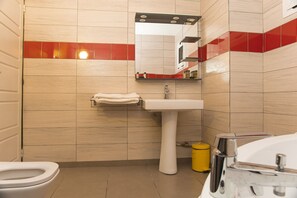 プレミアム スイート | バスルーム | ヘアドライヤー、バスローブ、タオル