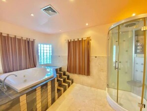 Shower, jetted bath, bidet, towels - Royal Palms Estate (St Croix)