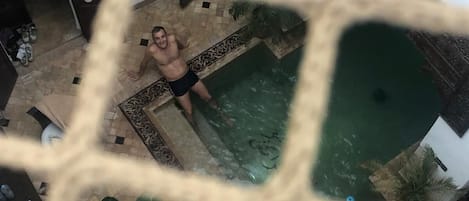 Outdoor pool, a heated pool