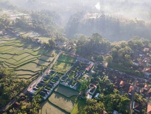 Aerial view - Royal 1 Bedroom Rice Field View (Kecamatan Kuta Utara)