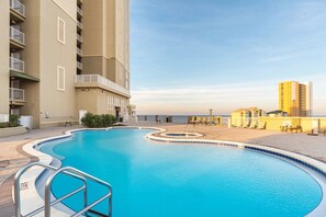 Outdoor pool, a heated pool