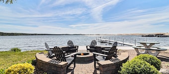 Upscale Lakefront Oasis: Private Dock, Dune Views, Firepit!