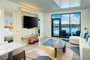 Lagoon View Two Bedroom Suite | Hypo-allergenic bedding, minibar, in-room safe, desk - Conrad Orlando at Evermore (Orlando)