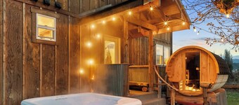 Mountain-view villa retreat with hot tub & sauna