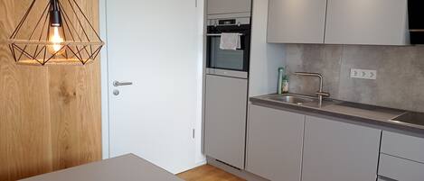 Fridge, oven, stovetop, dishwasher