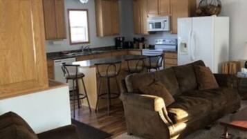 Télévision, cheminée, lecteur de DVD