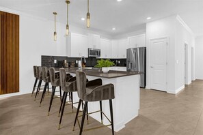 Microwave, dishwasher, high chair