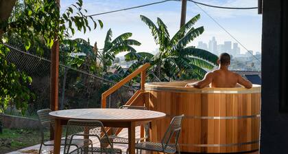 Hillside House with DTLA Views + Zen Cedar Tub