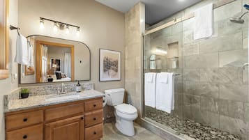 Combined shower/tub, jetted tub
