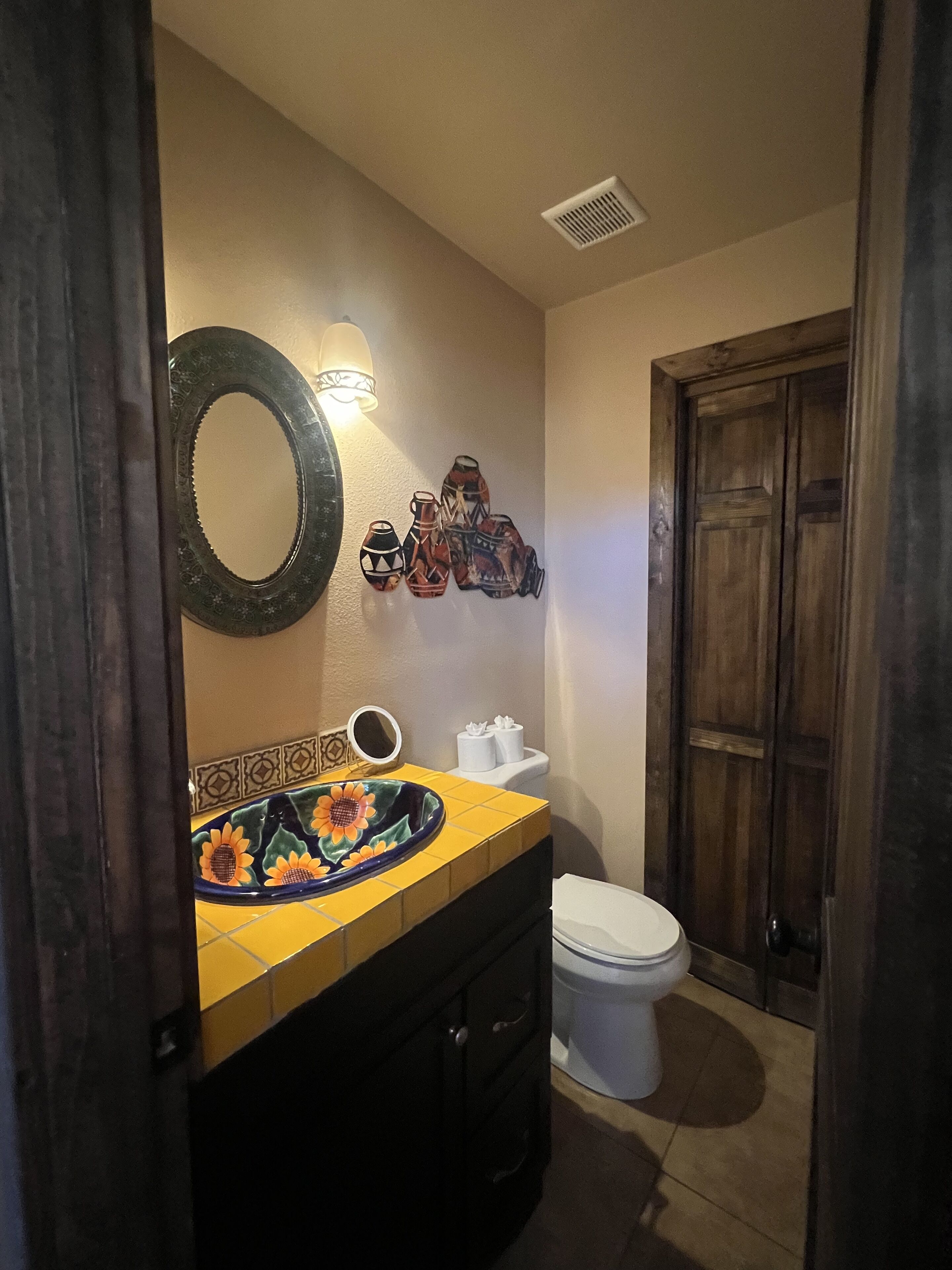 Cute half-bath right off of the living room
