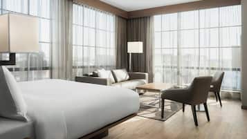 Room, 1 King Bed, Corner | In-room safe, desk, laptop workspace, blackout drapes