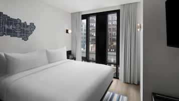 Down comforters, minibar, in-room safe, desk