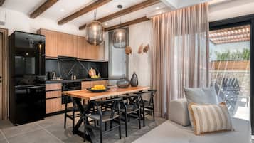 Villa, 3 Bedrooms, Private Pool | Private kitchen | Full-size fridge, oven, stovetop, espresso maker