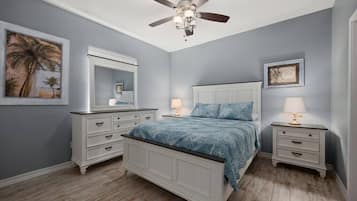 3 habitaciones, tabla de planchar con plancha, cuna de viaje y wifi