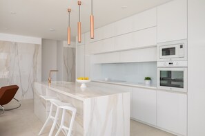 Fridge, microwave, oven, stovetop - 5 star villa with heated pool and whirpool at rooftop. (Trogir)