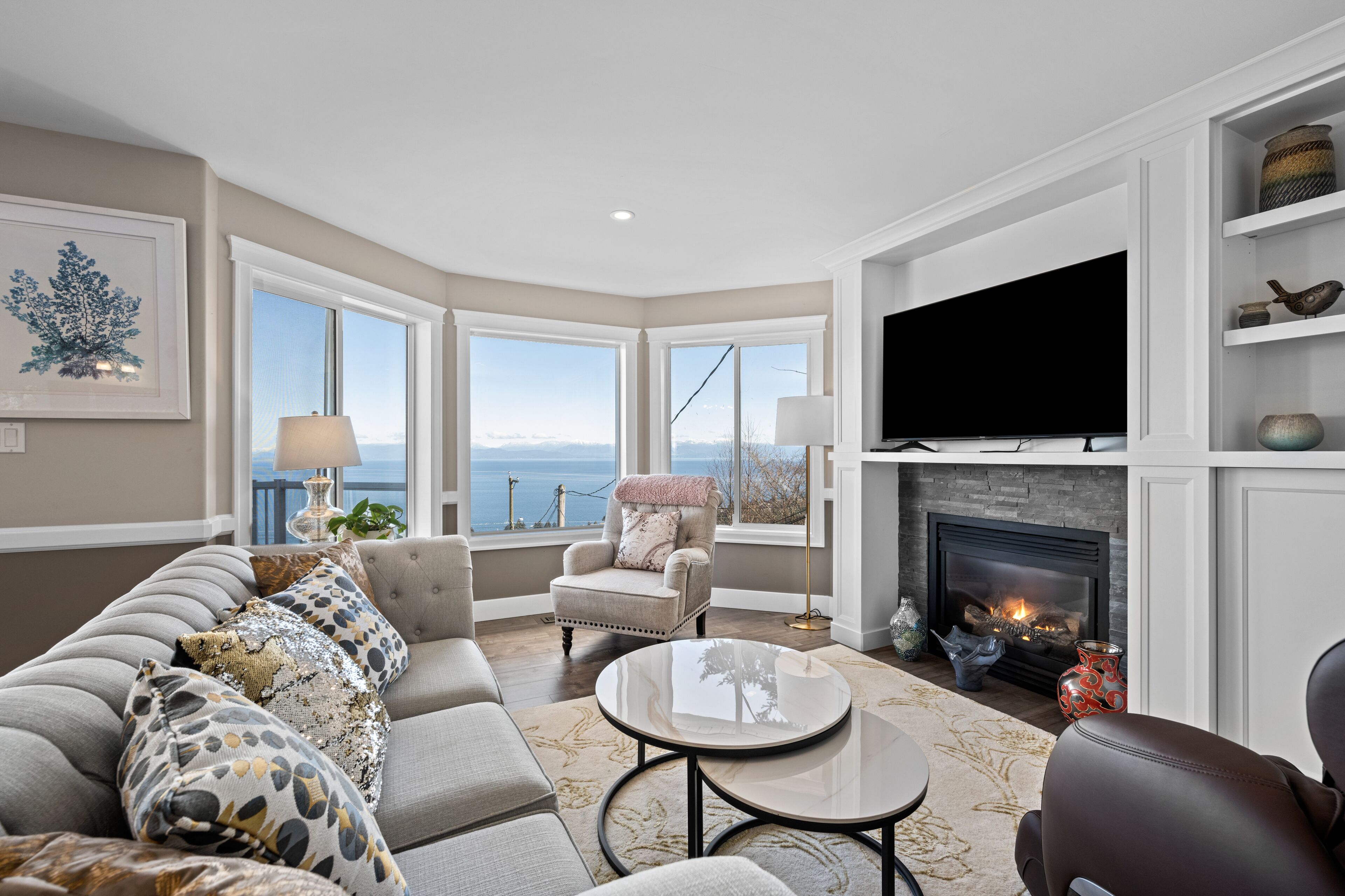 TV connectée, cheminée