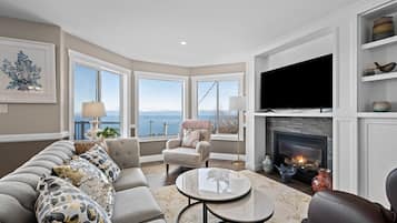 Smart-tv och eldstad